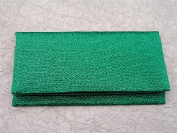 【念珠袋 CHIRIMEN】15. 孔雀緑（くじゃくみどり）