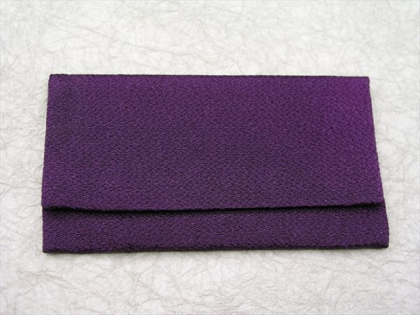 【念珠袋 CHIRIMEN】8. 茄子紺（なすこん）